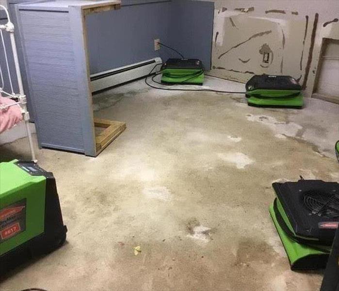 SERVPRO Air Movers in room
