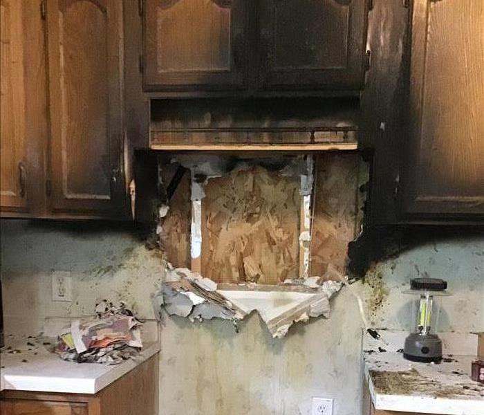Burned kitchen 